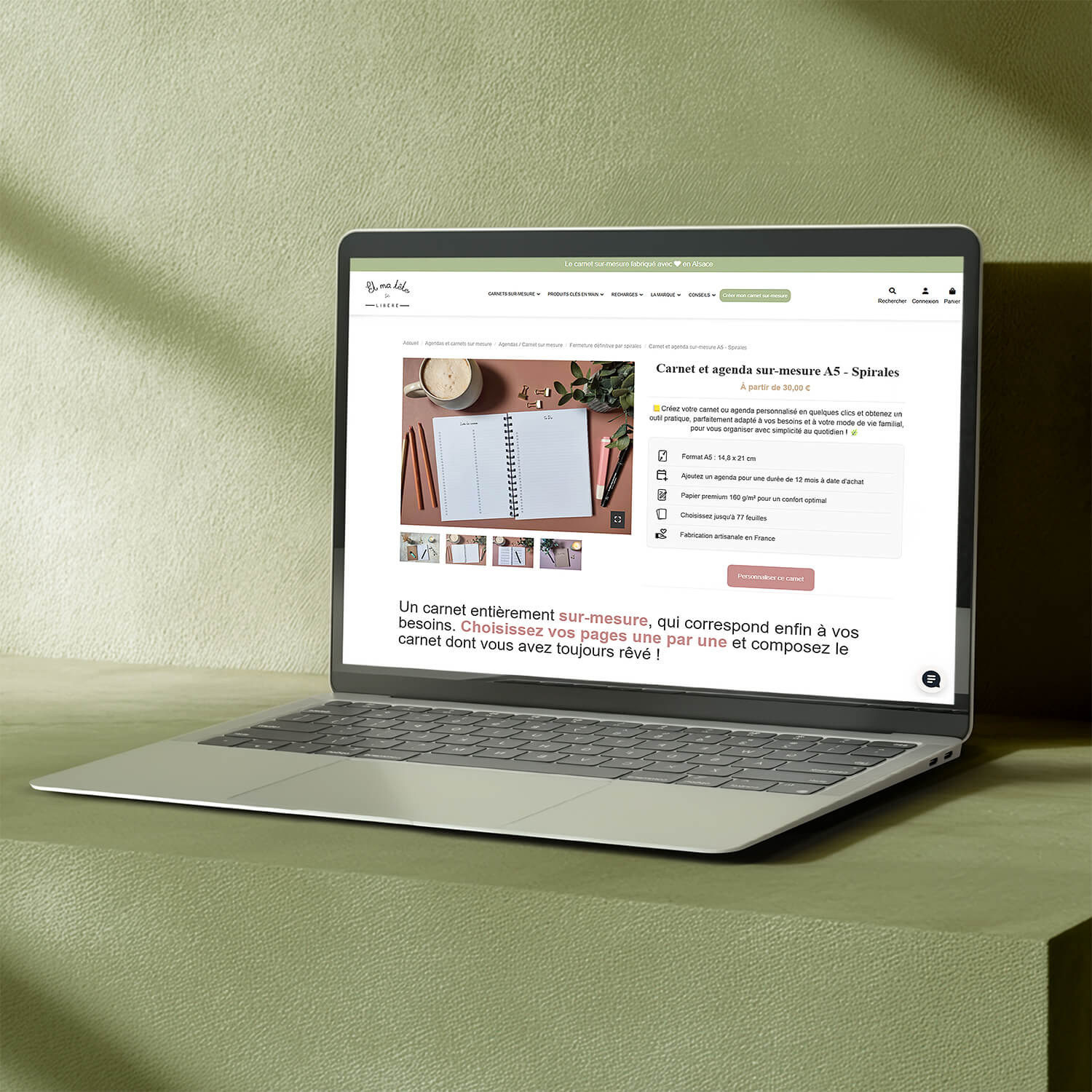 Projet de création de site internet pour la marque Et ma tête se libère par Laure Frey