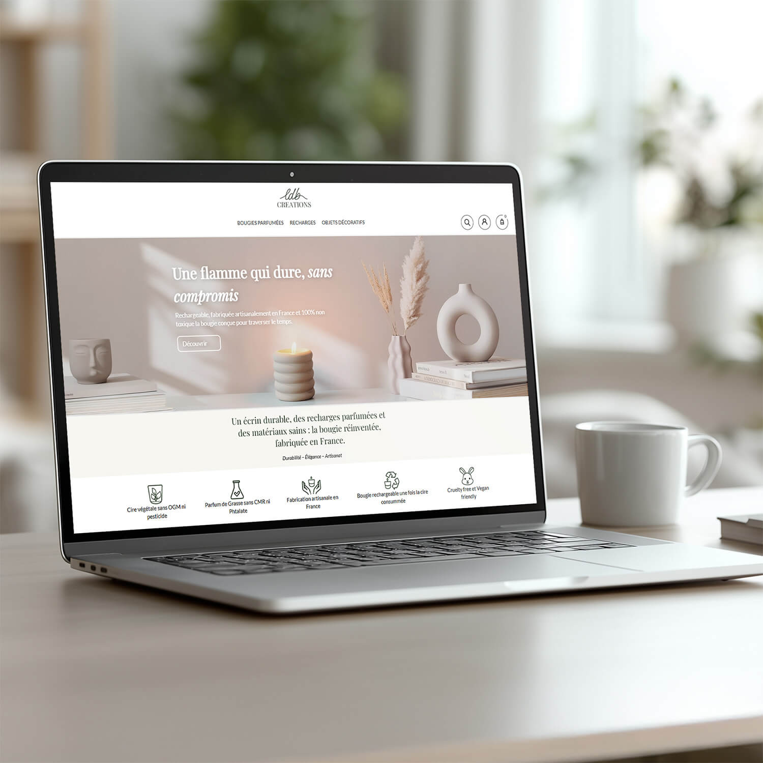 Projet de création de site internet pour la marque LdB Créations par Laure Frey