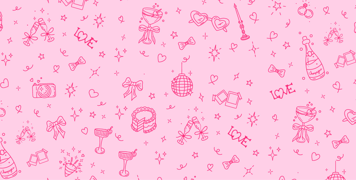 Pattern graphique personnalisé pour l'identité visuelle de Glittermoment