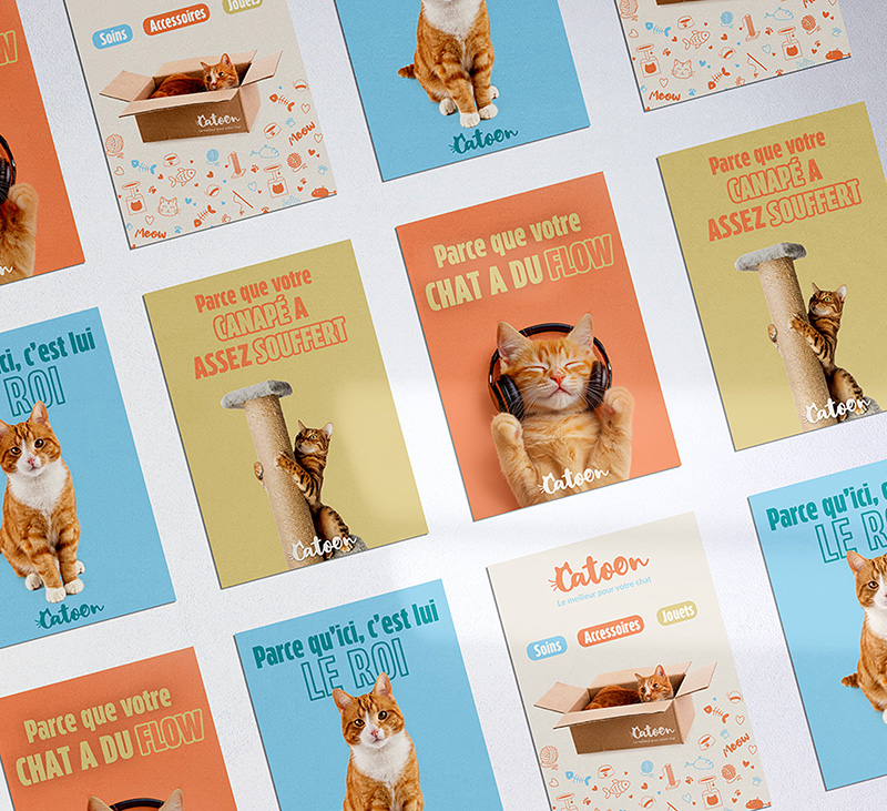 Affiches de publicité pour la marque Catoon